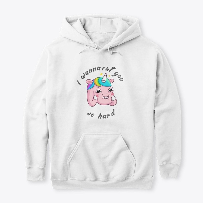 I Wanna Cut You So Hard cute pink design