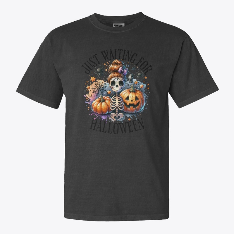 just waiting halloween day skull party