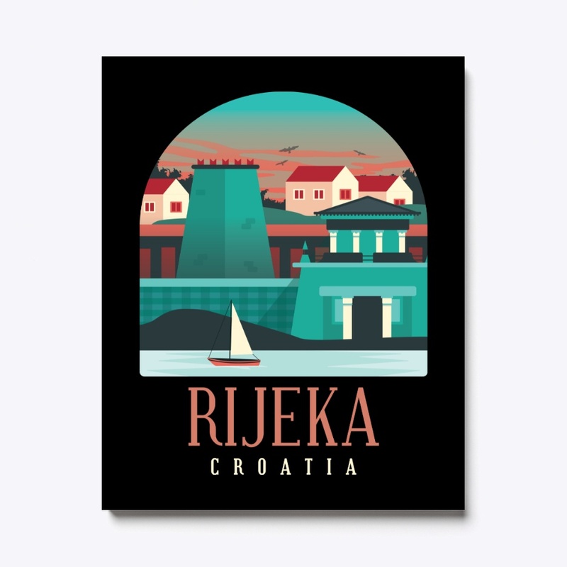 Croatia Skyline Rijeka Souvenir Gift