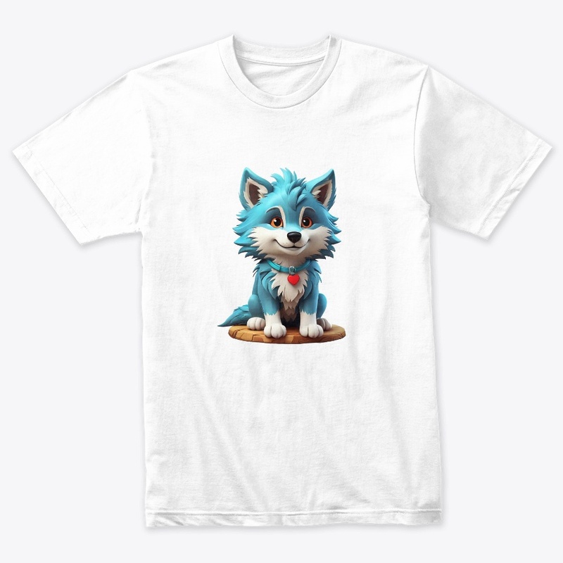 minimal cute cartoon friendly WOLF