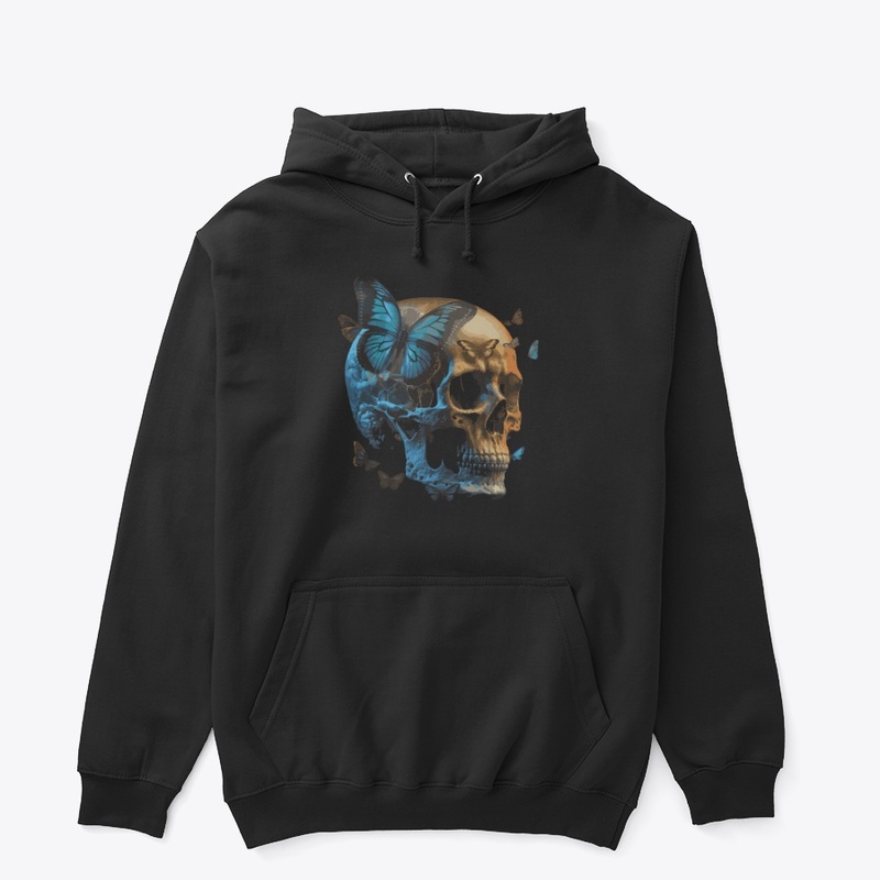 skull in flower