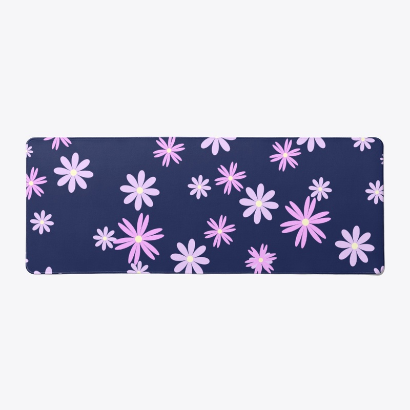 Purple flowers on blue part two
