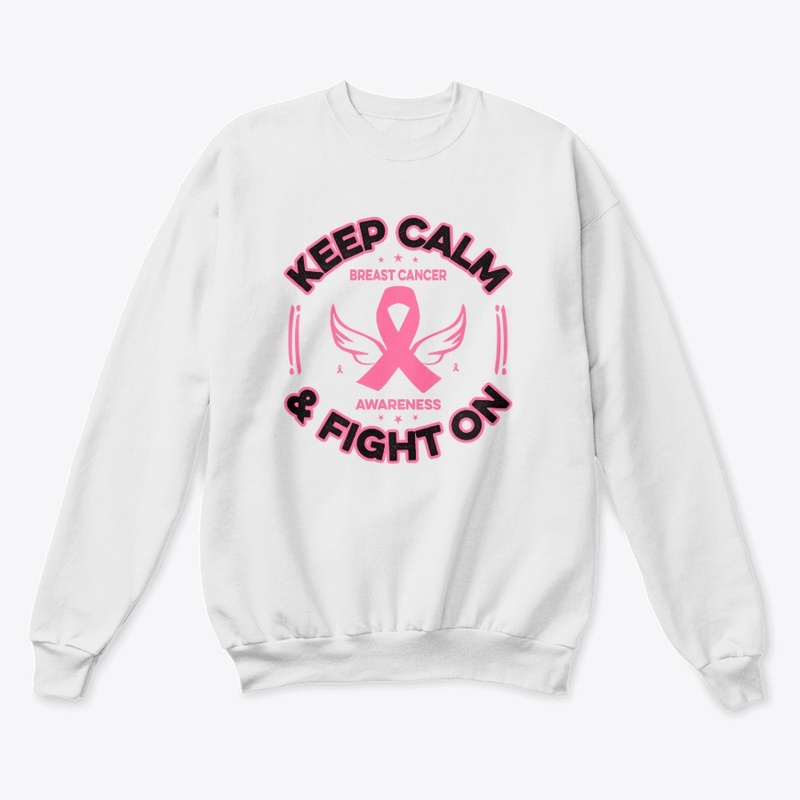 Keep calm and Fight on Breast Cancer Tee
