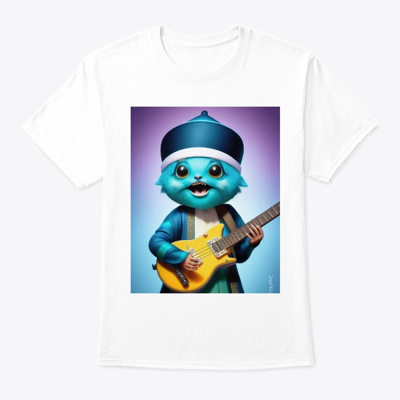 Cute Creature Jamming on Guitar