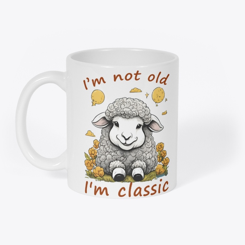 Funny old sheep that is not old smiling