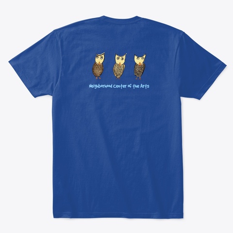 Cindy's Owls Deep Royal T-Shirt Back
