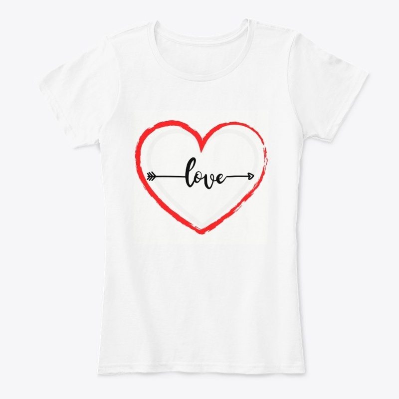 LOVE in white tee