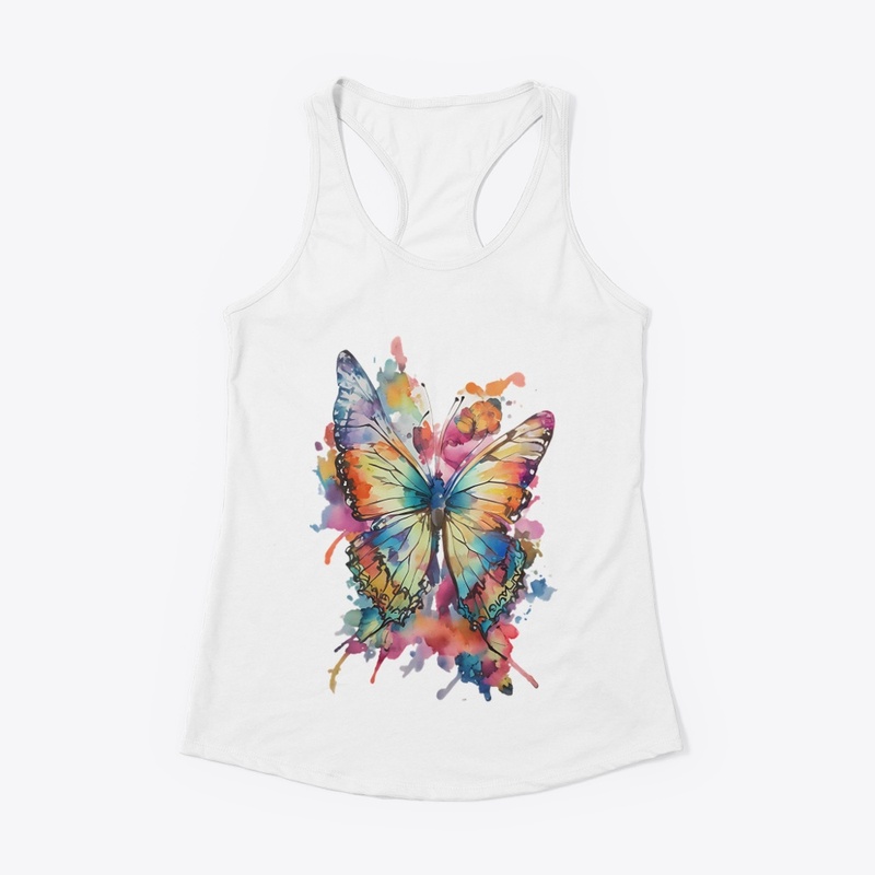 A colorful single butterfly