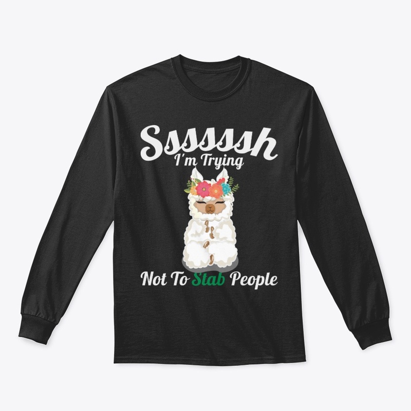 Introvert And Llama Lover Gift, Not Stab