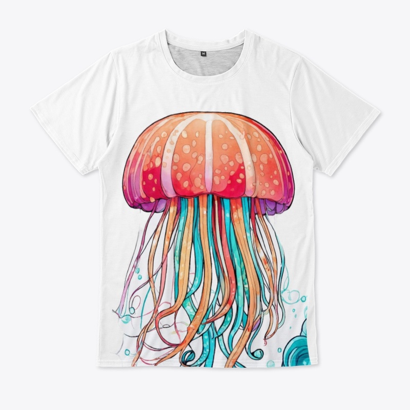Ethereal Elegance: Minimalist.jellyfish
