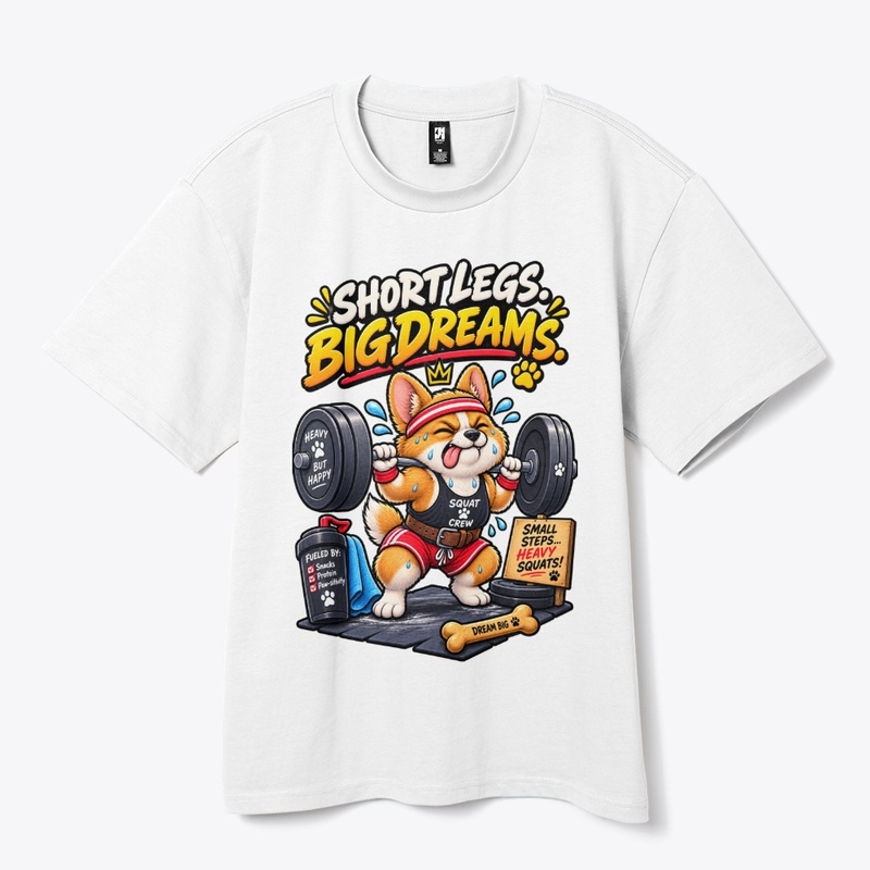 Short Legs Big Dreams Funny Corgi Gym