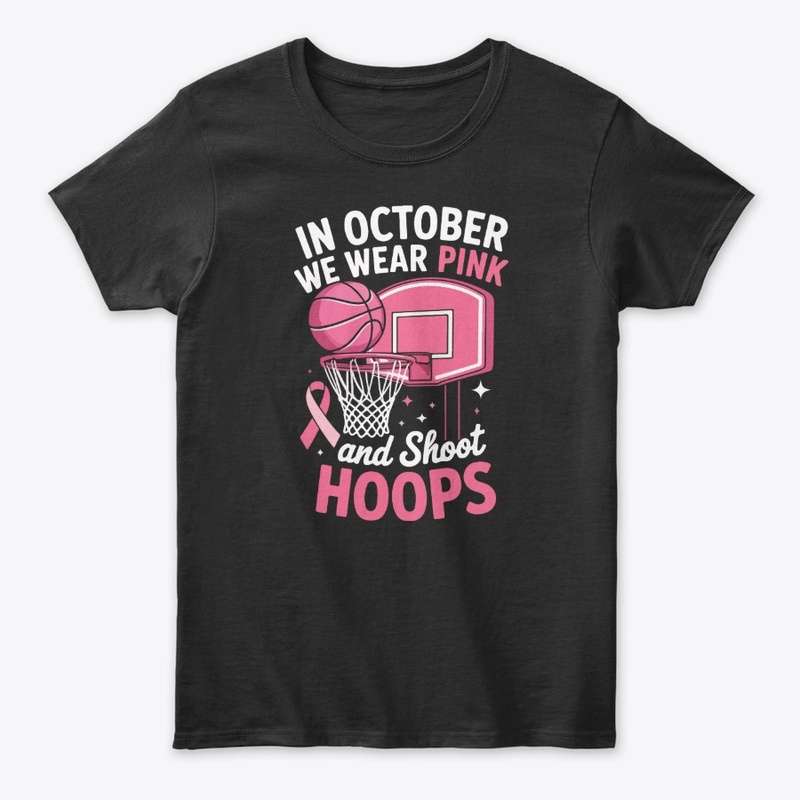 Pink Hoops Breast Cancer Tee - Oct