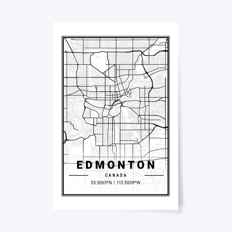 Edmonton Light City Map
