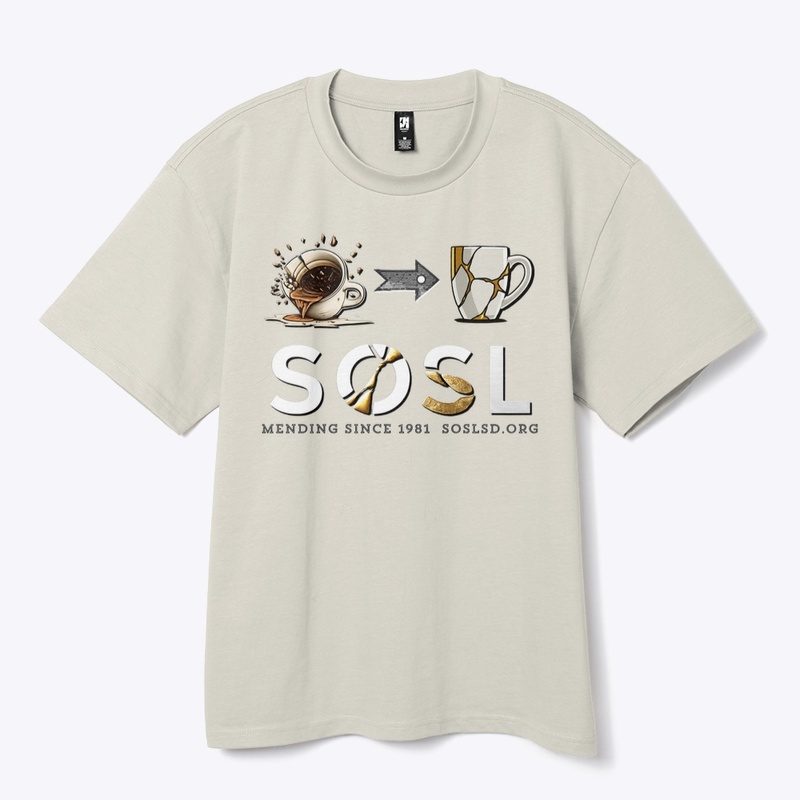 Mending heavy boxy tee in lights