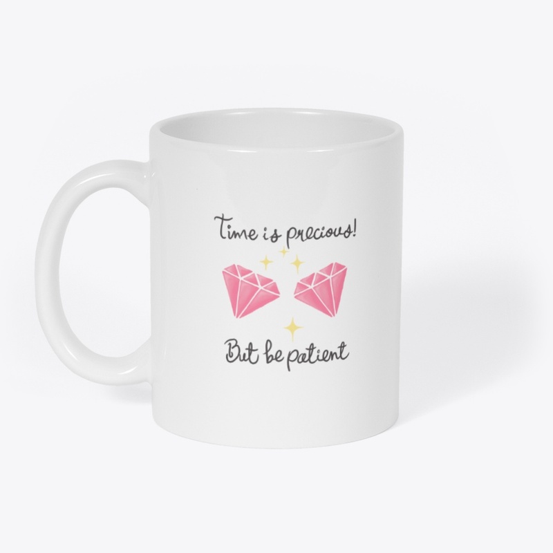 Time is precious Black (Pink Diamonds)