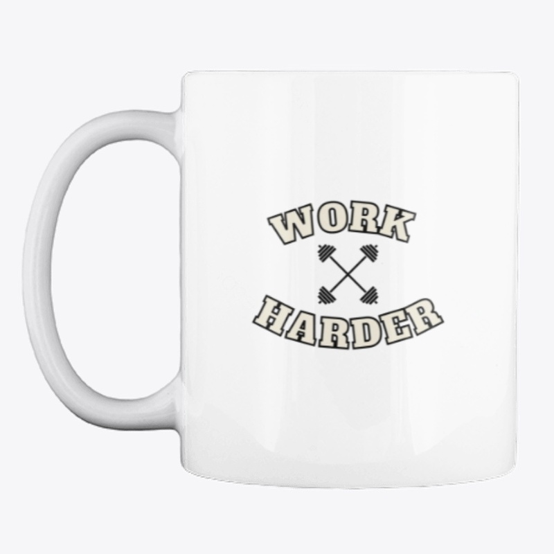 WORK HARDER SIGNATURE COFFEE MUG
