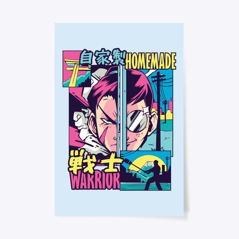Anime Vaporwave Homemade Warrior