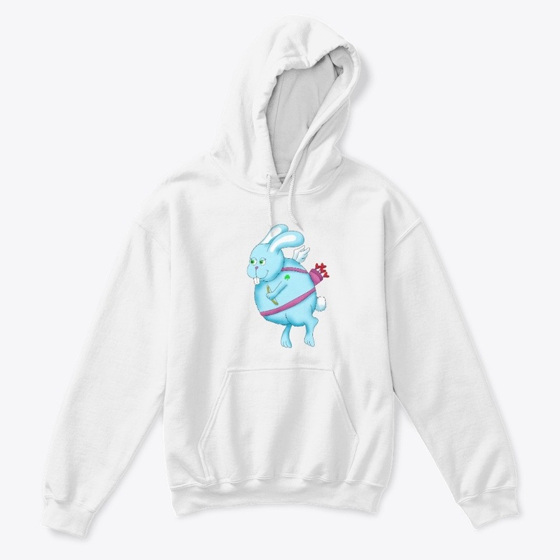 Big Blue Easter Bunny Cupid