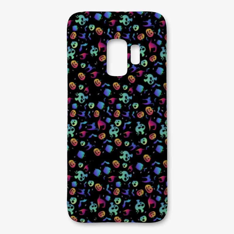 Funny colorful Halloween pattern