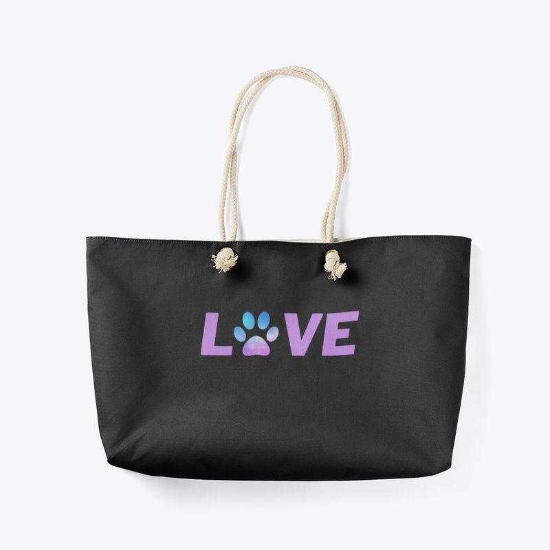 cute dog paw print love t shirt