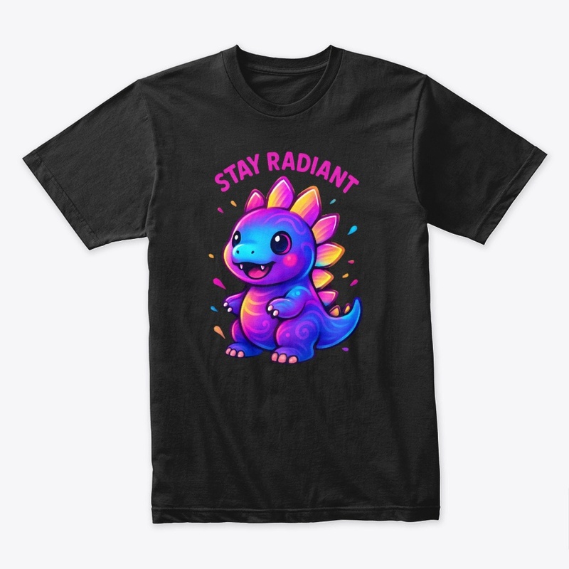 Colorful Dino Stay Radiant Graphic