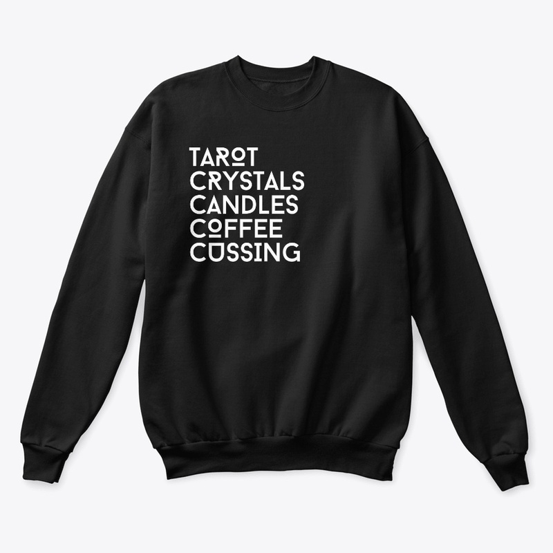 Tarot/Crystals/Candles/Coffee/Cuss (Wh)