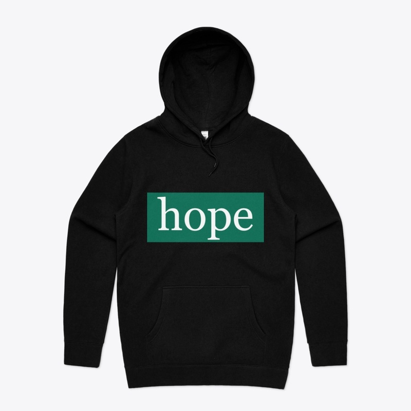 Hope Written in White on Green
