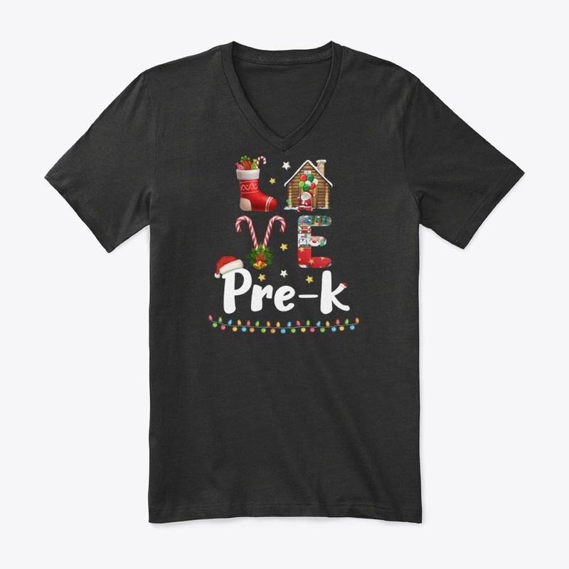 Love Pre-K Christmas Teacher Gifts Shirt