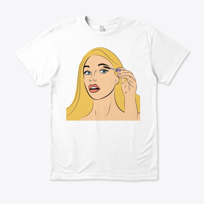 Blonde hair girl pop art
