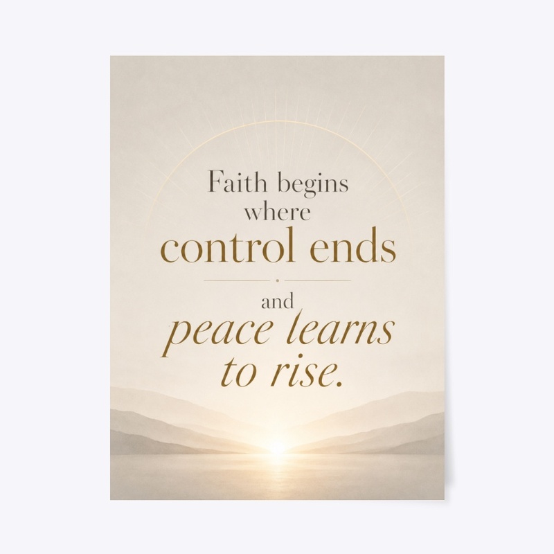 Peace Rises Faith Print