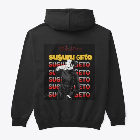 Suguru Geto Hoodie Merchandise  Black Maglietta Back