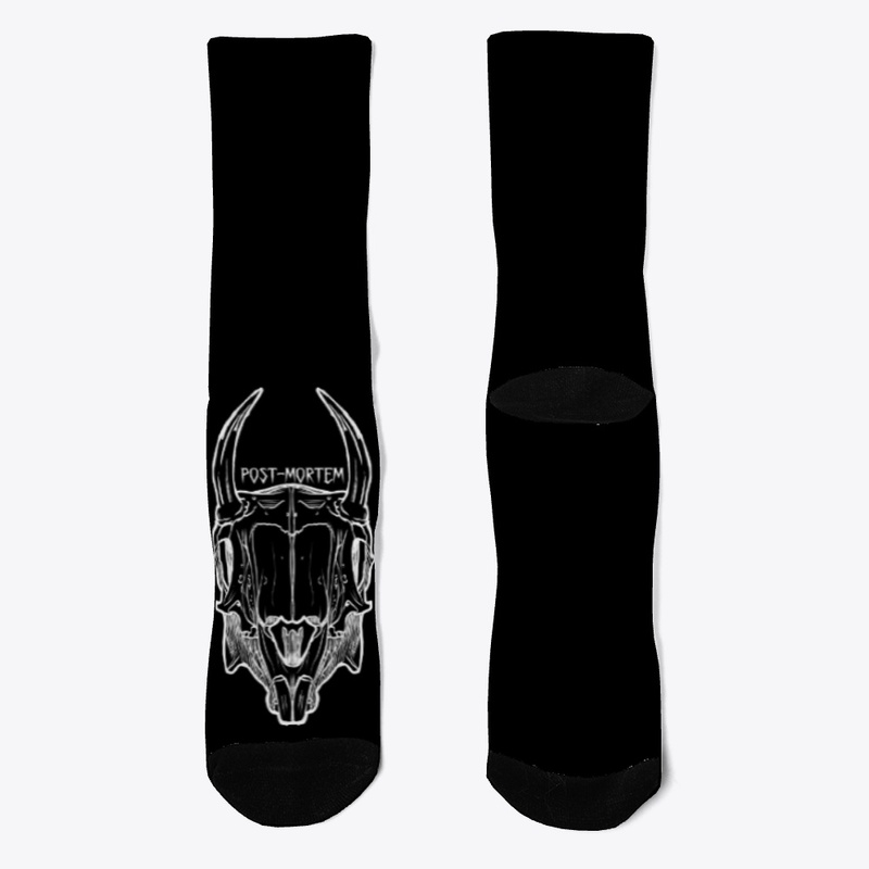 POST-MORTEM Animal Skull Socks Black
