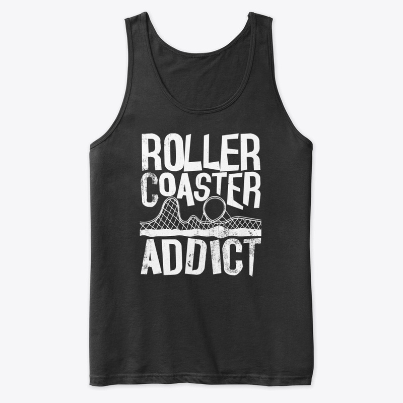 Roller Coaster Addict  / white handdrawn