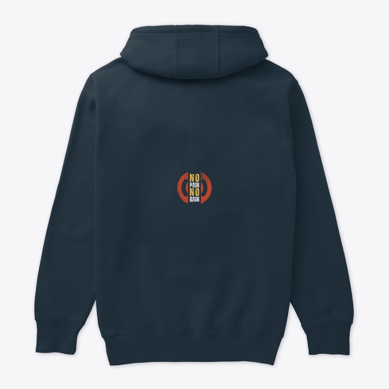 Vibrant 'No Gain No Pain' Graphic Hoodie