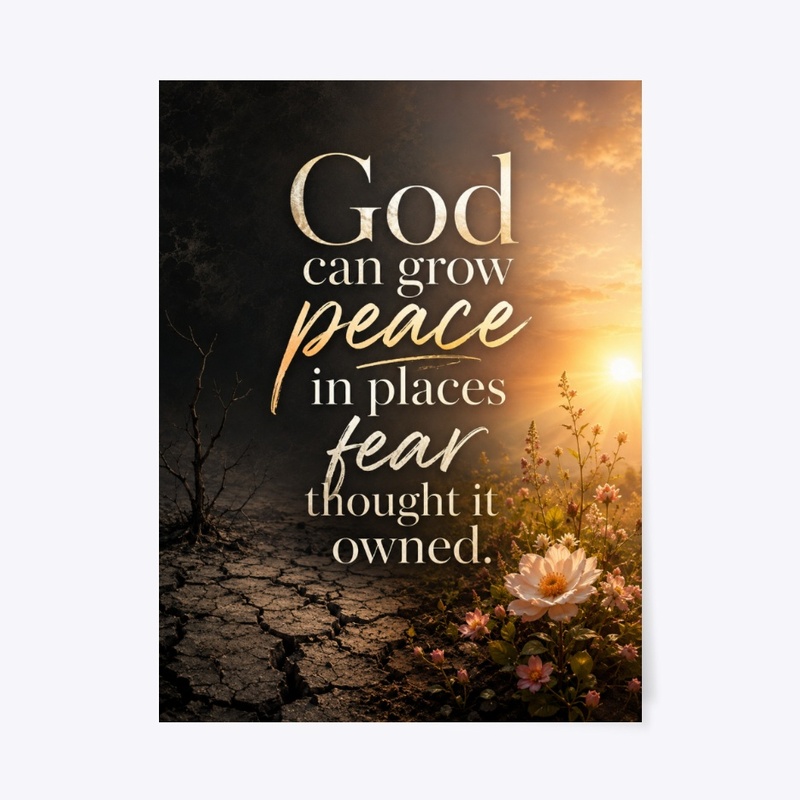 Peace Over Fear Faith Print
