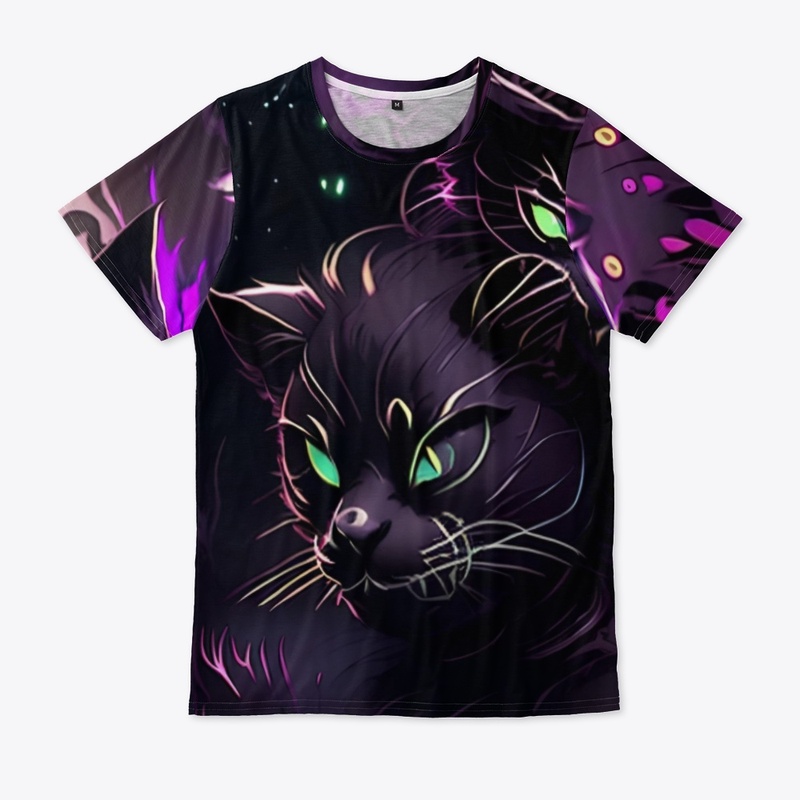 Neon Black Cat