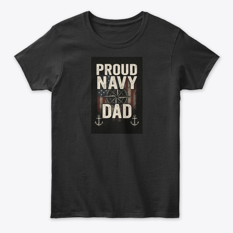 Proud Navy Dad Compass Anchor Flag