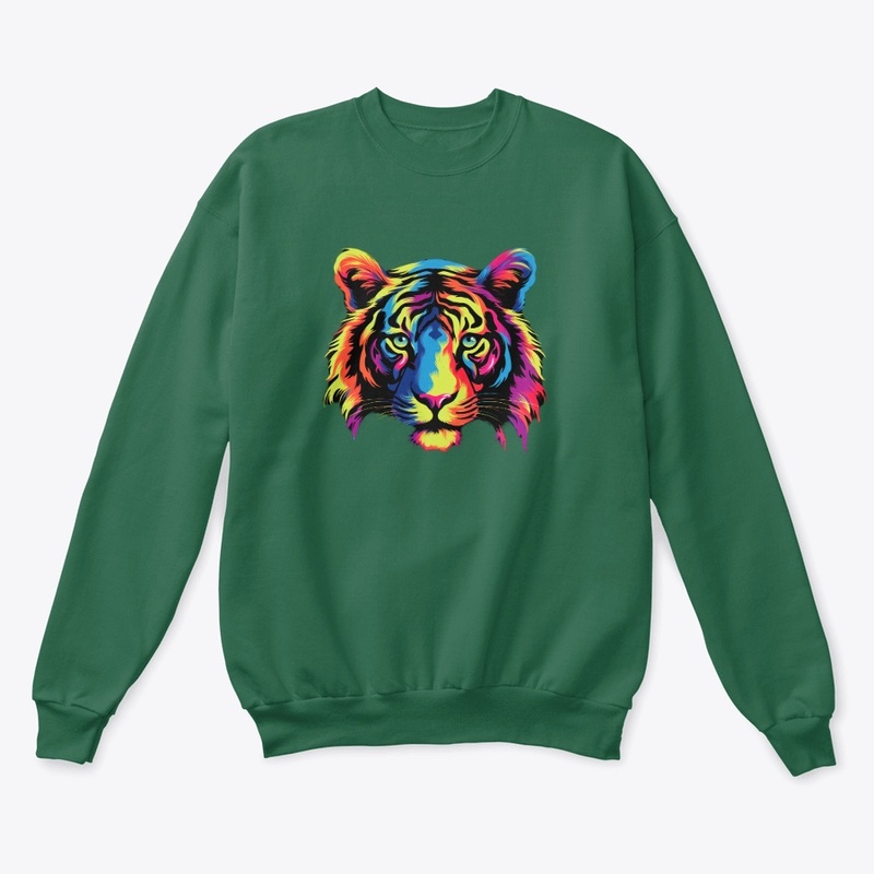 vibrant colors tiger