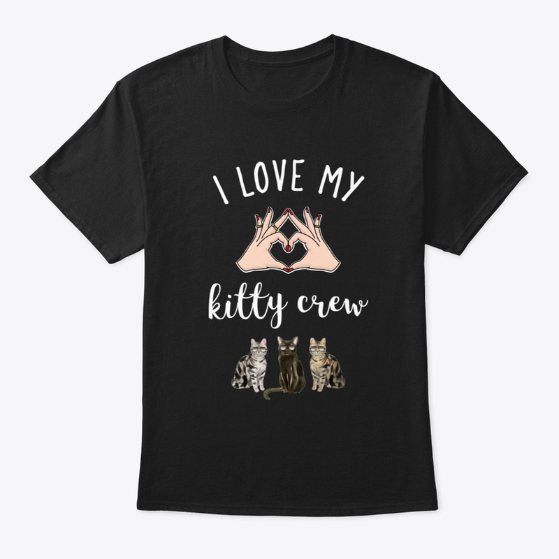 I Love My Kitty Crew Design 1 | Cat Tee 