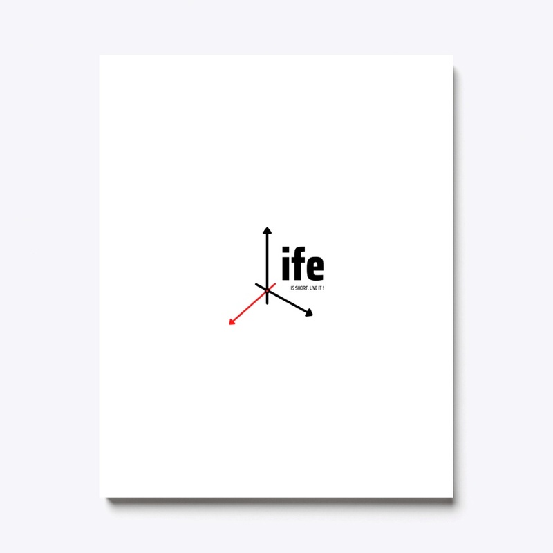 life" anti clock wise design t-shirt.
