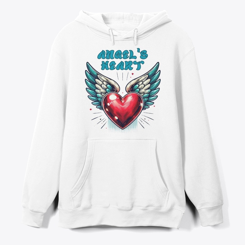 Angel's Heart with Radiant Wings