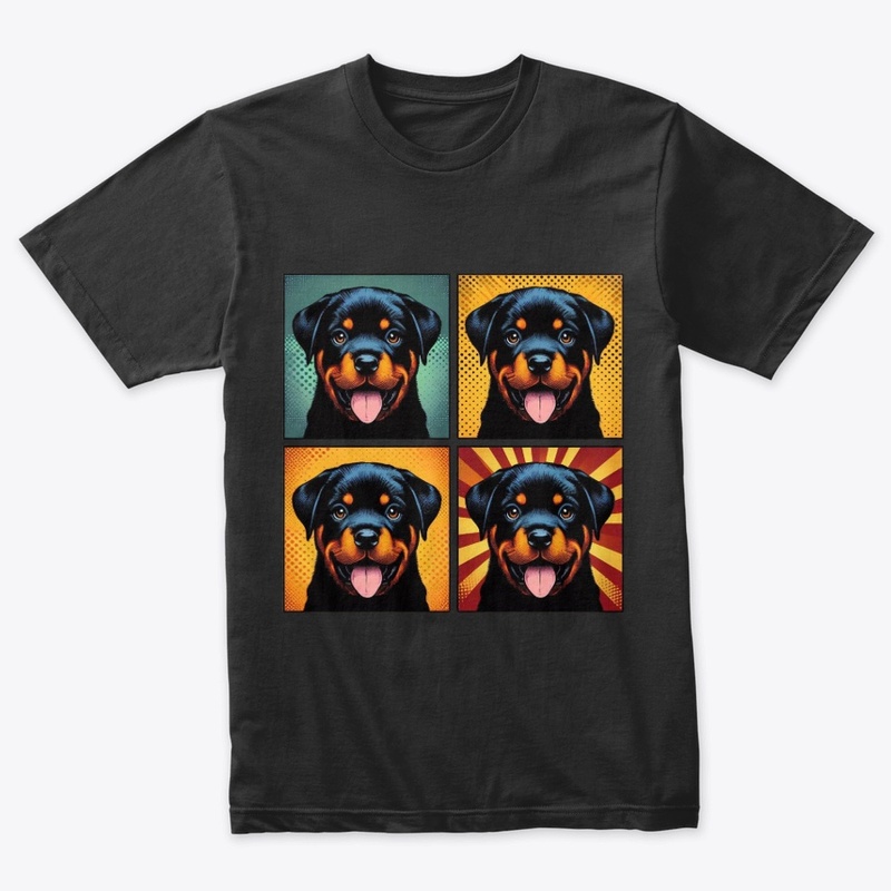 Retro Rottweiler Puppy