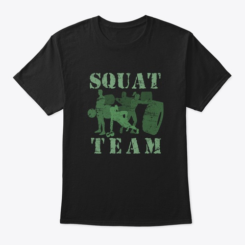 Squad Team Workout Weightlifting Gym Mq4 Black T-Shirt Front