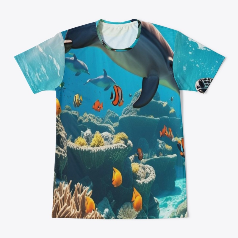 Vibrant Underwater Friends: Dolphins