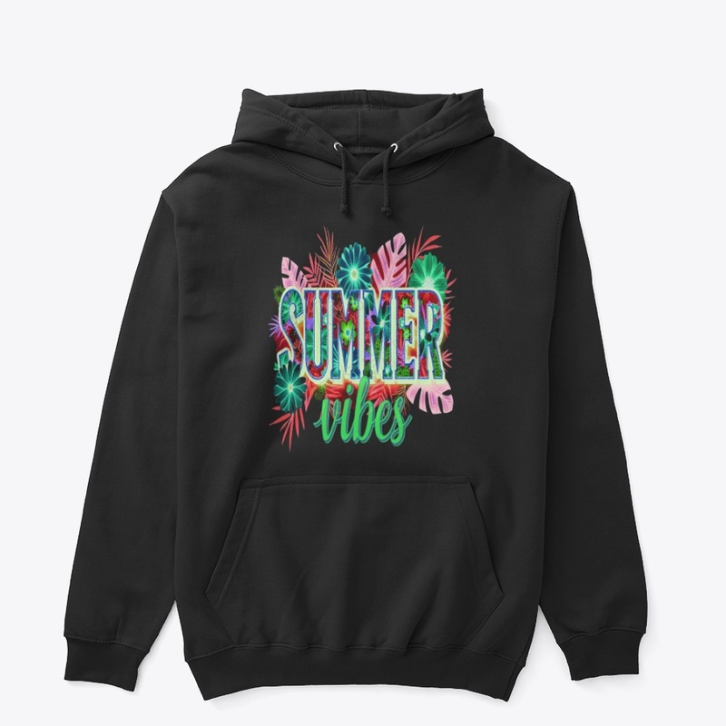Neon Summer Vibes Floral Hoodie
