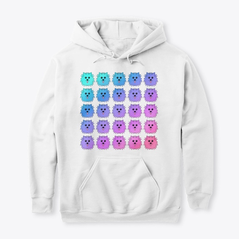 Repetition Pattern of Cute Colorful Dogs