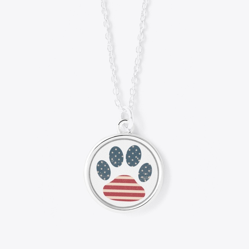 American Flag Paw Print – USA Pride