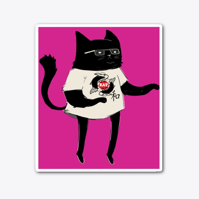 Japanese cat and Koi fish