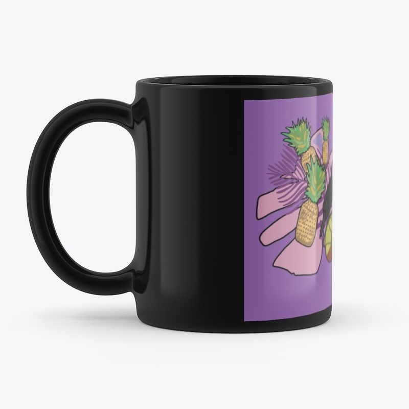 Toucan and Coconut on Purple