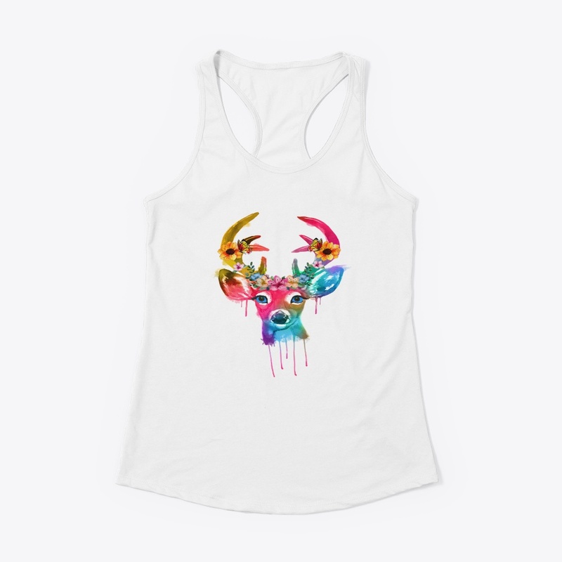 Watercolor Deer Graphic T-shirt